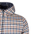 Aquascutum ACTIVE 100GR HOODED JACKET FW23 JK011 28 Beige Check Jacket Mens S